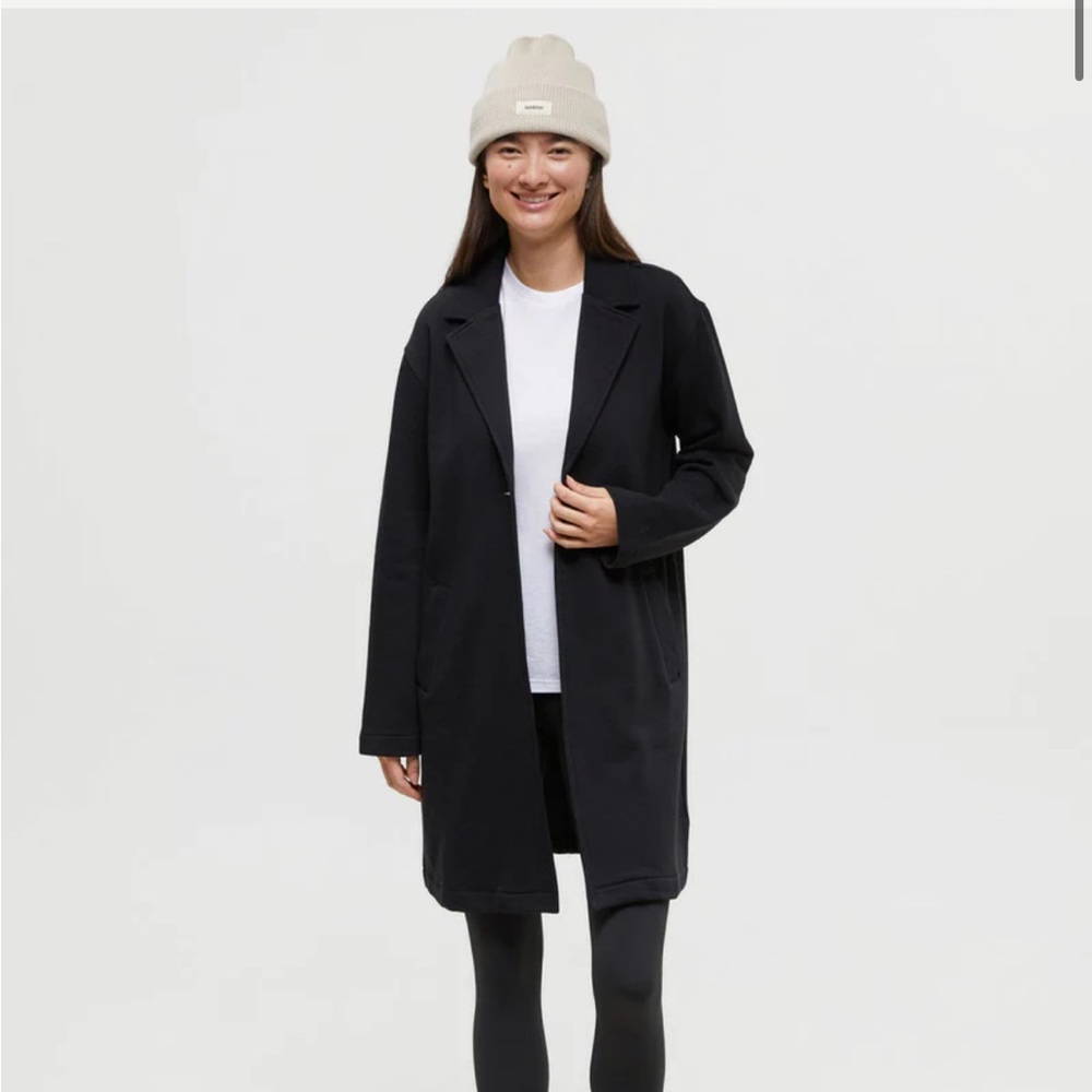 tentree Fleece Coatigan Sweater - Meteorite Black